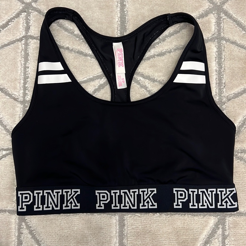 Victoria’s Secret PINK Sports Bra in Black Size Small